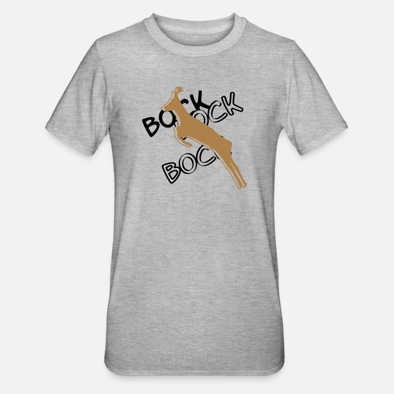 Bock³ - Unisex Polycotton T-Shirt - Grau meliert
