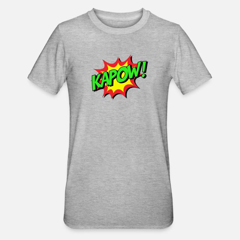 KAPOW Explosion de la bande dessinée - T-shirt polycoton Unisexe - gris chiné