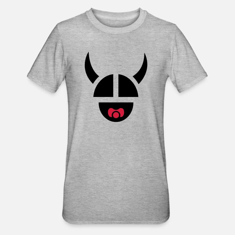 Wikingerkind - Unisex Polycotton T-Shirt - Grau meliert