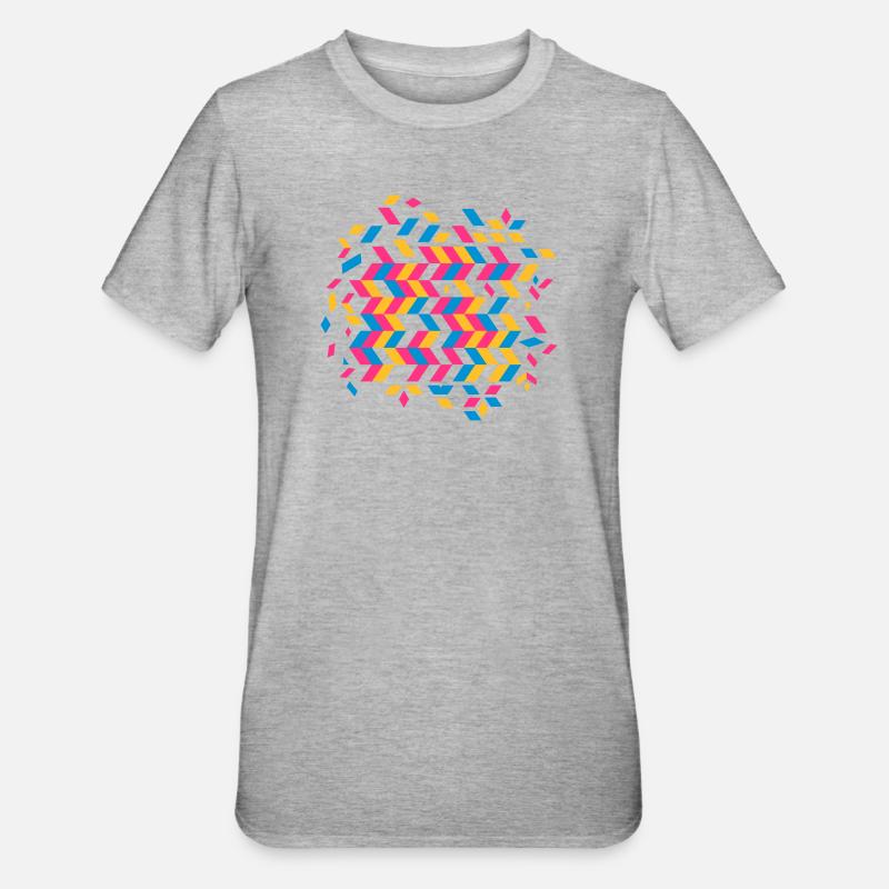 A herringbone pattern - Unisex Polycotton T-Shirt - heather grey