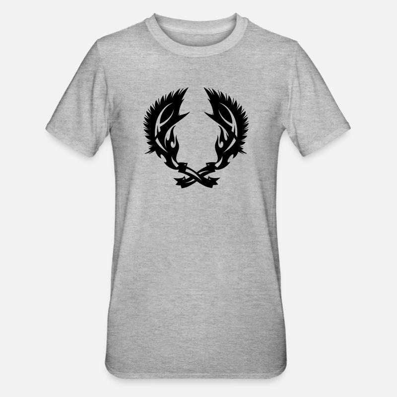 Wing fire emblem - Unisex Polycotton T-Shirt - heather grey