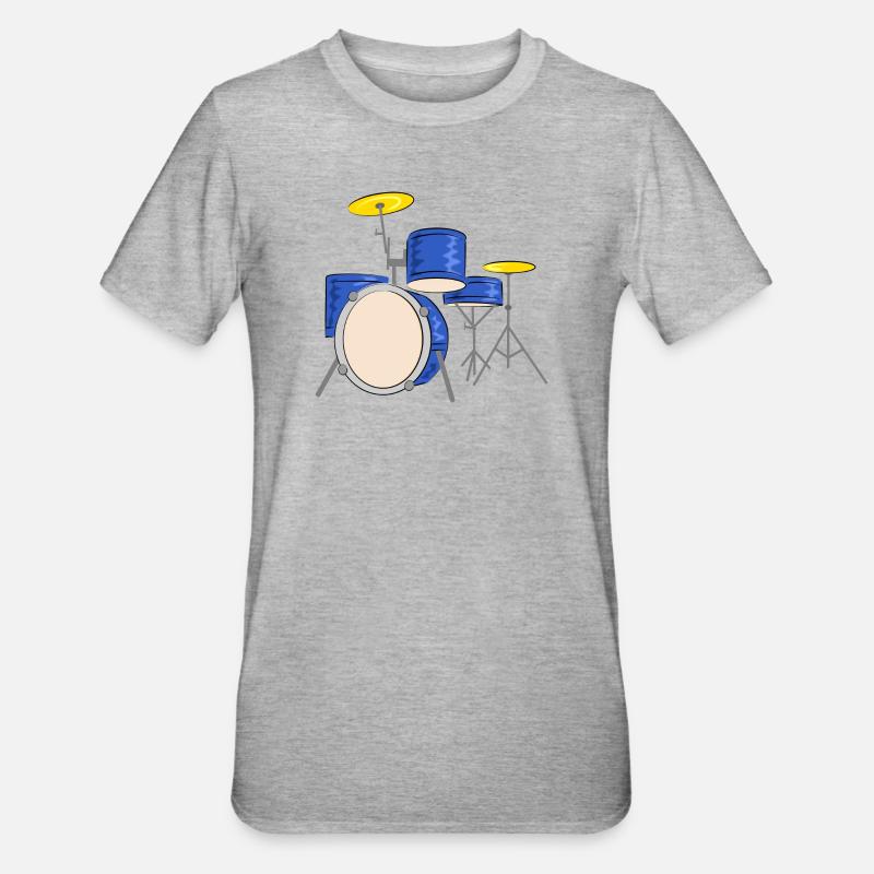 percussion - T-shirt polycoton Unisexe - gris chiné