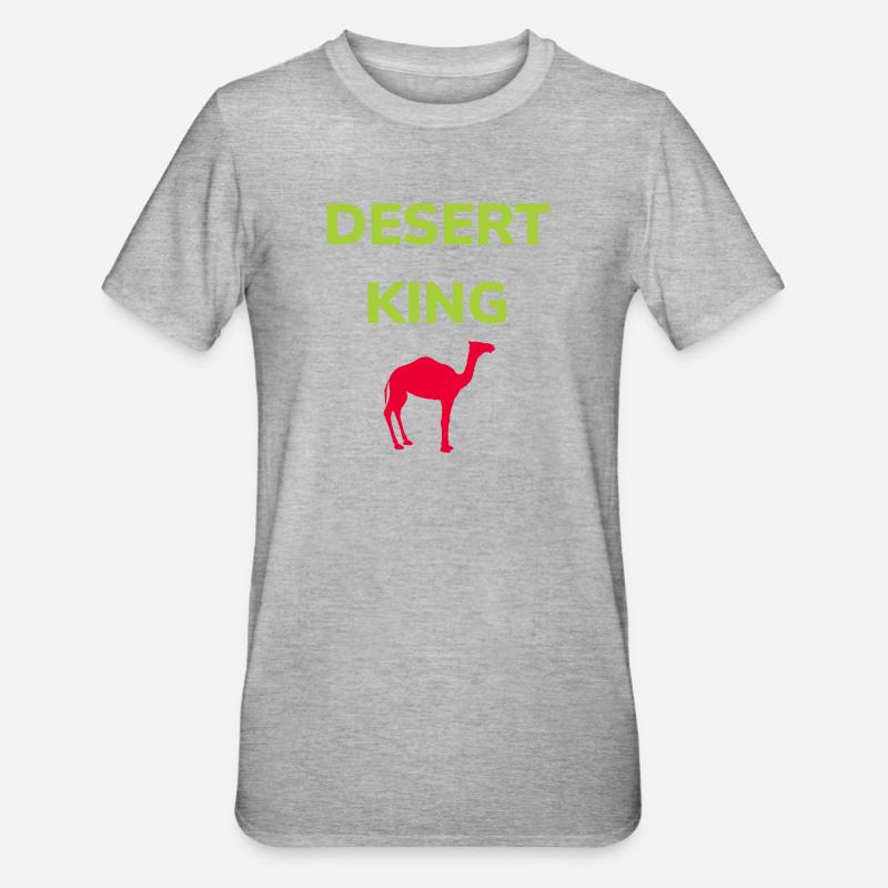 Kamel Wüste Marokko Kamel - Unisex Polycotton T-Shirt - Grau meliert