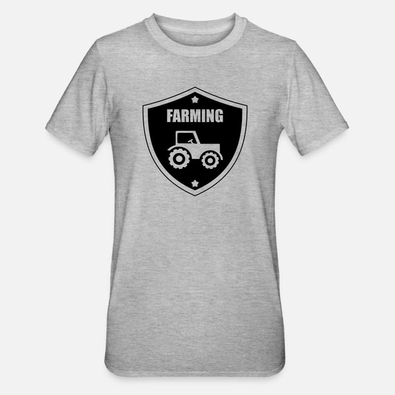 Farming - T-shirt polycoton Unisexe - gris chiné