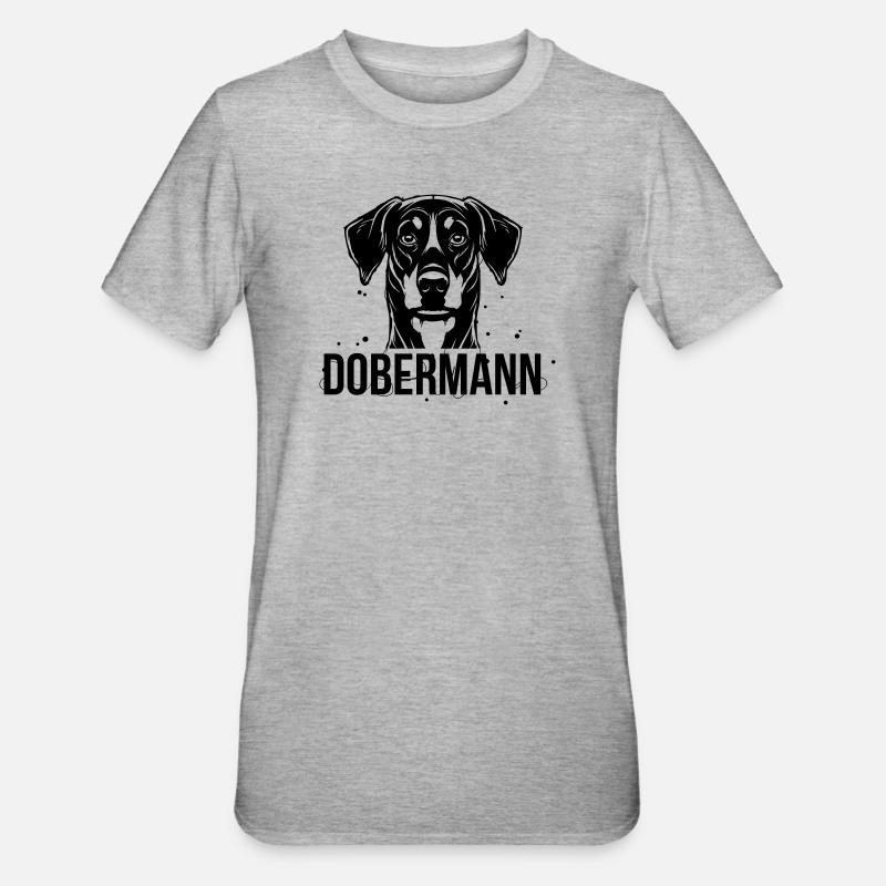 Dobermann - T-shirt polycoton Unisexe - gris chiné