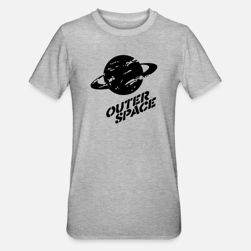 outer space - Unisex Polycotton T-Shirt - heather grey