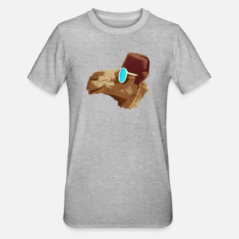 Kamel Cool - Unisex Polycotton T-Shirt - Grau meliert