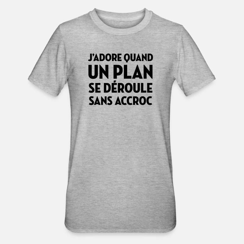 Se Déroule Sans Accroc / Agence Tous Risques - T-shirt polycoton Unisexe - gris chiné