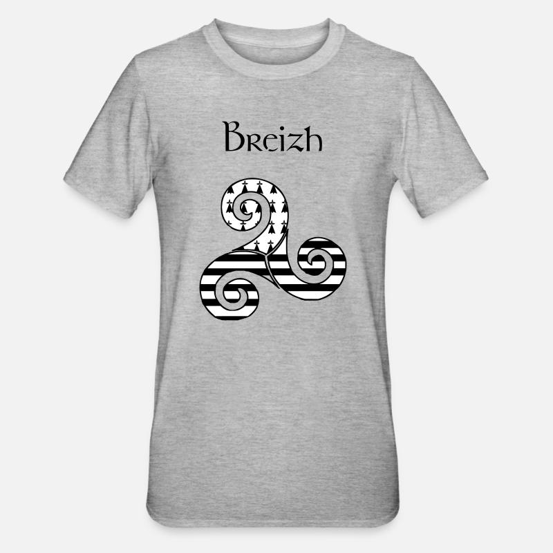 bretagne - T-shirt polycoton Unisexe - gris chiné