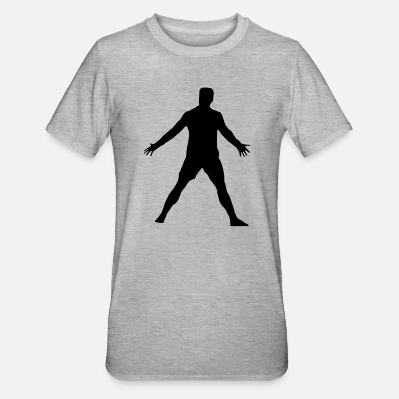 Cristiano pose - T-shirt polycoton Unisexe - gris chiné
