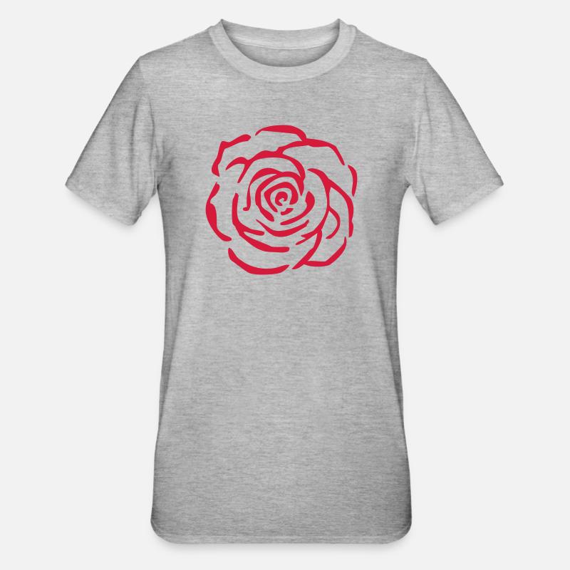 fleur - T-shirt polycoton Unisexe - gris chiné