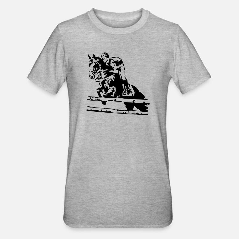 course - T-shirt polycoton Unisexe - gris chiné