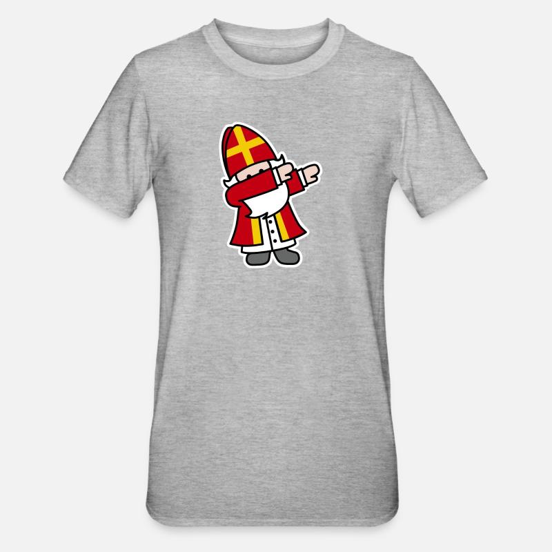 Sinterklaas Saint / Nicholas Dab Dabbing - T-shirt polycoton Unisexe - gris chiné