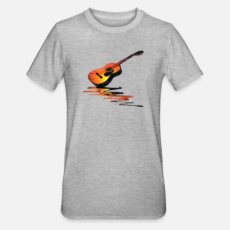 Guitar - Unisex Polycotton T-Shirt - heather grey