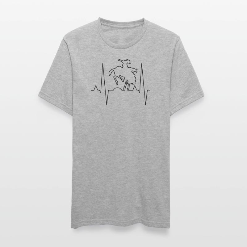Conception d’impression de cavalier de rodéo T-shirt polycoton Unisexe