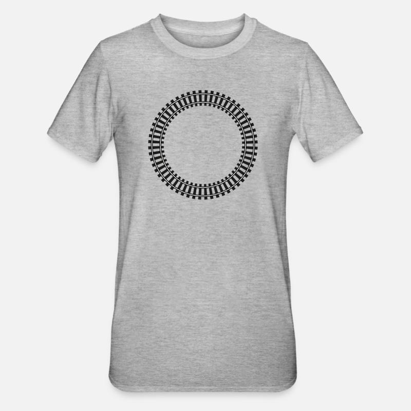 Model Railway Frame Rail Network - Unisex Polycotton T-Shirt - heather grey