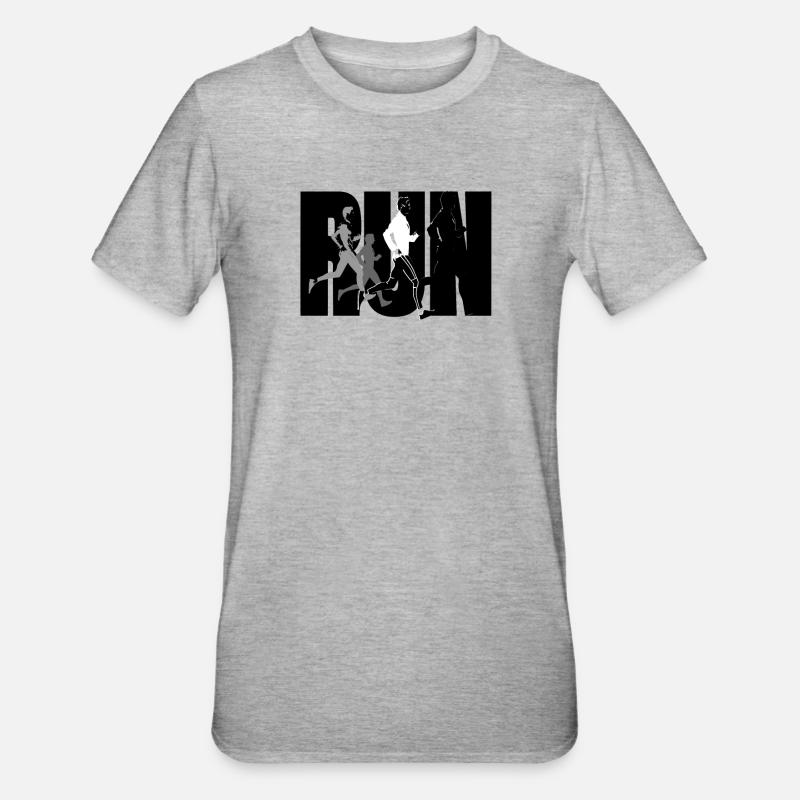 Runner Stuff - Courir - T-shirt polycoton Unisexe - gris chiné