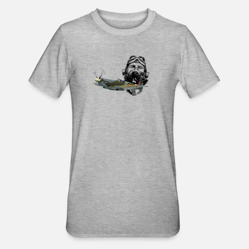 Pilot spitfire - T-shirt polycoton Unisexe - gris chiné