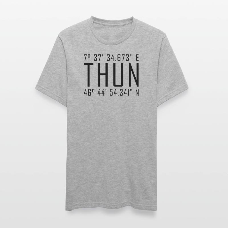 Coordonnées de Thun – Typographie avec référence locale Besch T-shirt polycoton Unisexe
