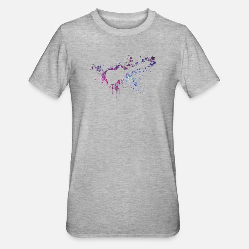 ukulélé splash - T-shirt polycoton Unisexe - gris chiné