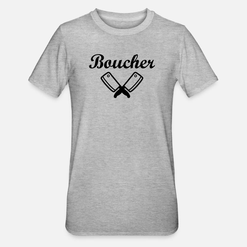 Boucher - T-shirt polycoton Unisexe - gris chiné