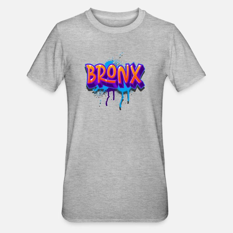 Graffiti du Bronx - T-shirt polycoton Unisexe - gris chiné
