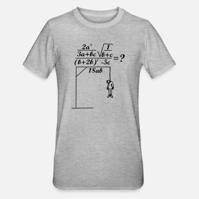 formule de math - T-shirt polycoton Unisexe - gris chiné