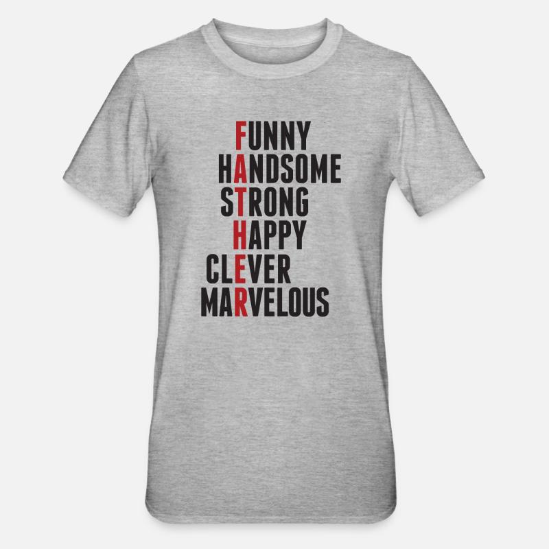 Bester Vater den es gib - Unisex Polycotton T-Shirt - Grau meliert