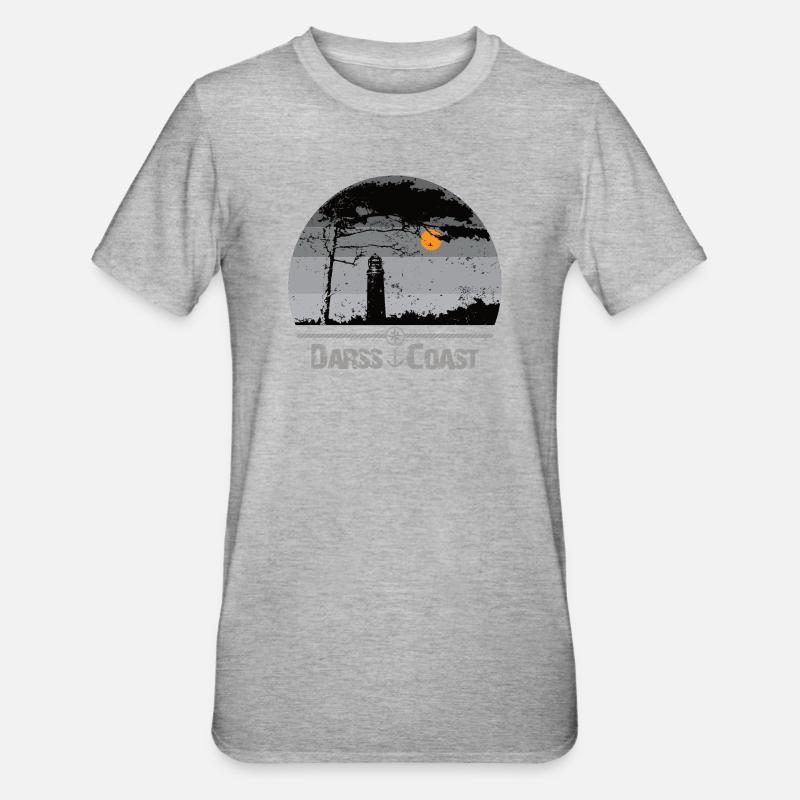 Darss Coast - Halbinsel Darss - T-shirt polycoton Unisexe - gris chiné