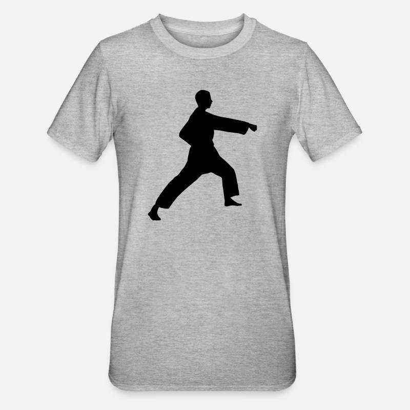 Punsch Karate oder Teakwondo Punsch - Unisex Polycotton T-Shirt - Grau meliert