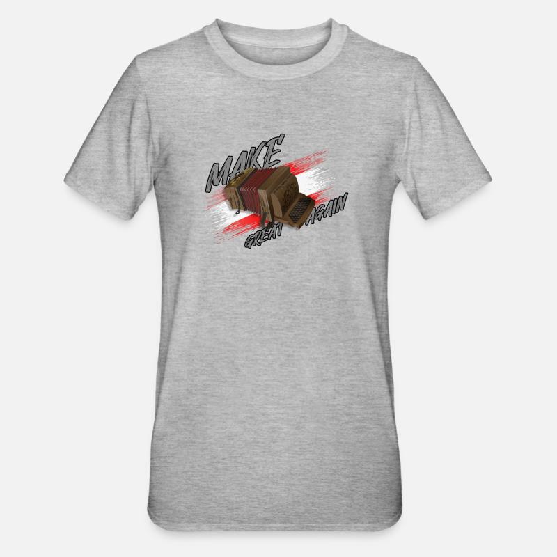MAKE Quetschn GREAT AGAIN | ZiachON! - Unisex Polycotton T-Shirt - Grau meliert