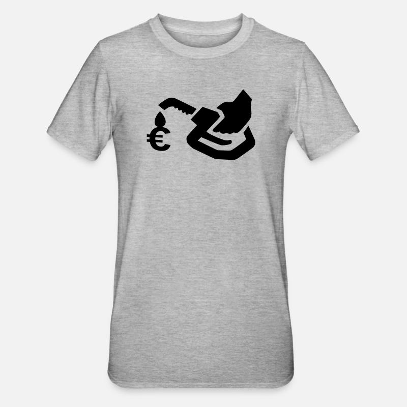 Zapfsäule - Unisex Polycotton T-Shirt - Grau meliert