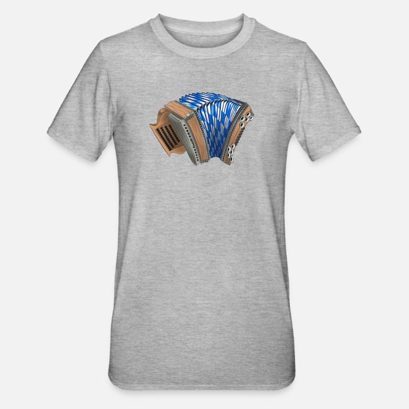 Harmonica styrienne - Bavière | ZiachON ! - T-shirt polycoton Unisexe - gris chiné