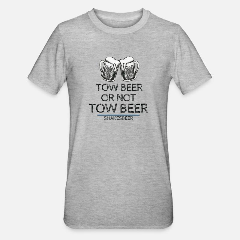 Bier oder nicht Bier - Unisex Polycotton T-Shirt - Grau meliert