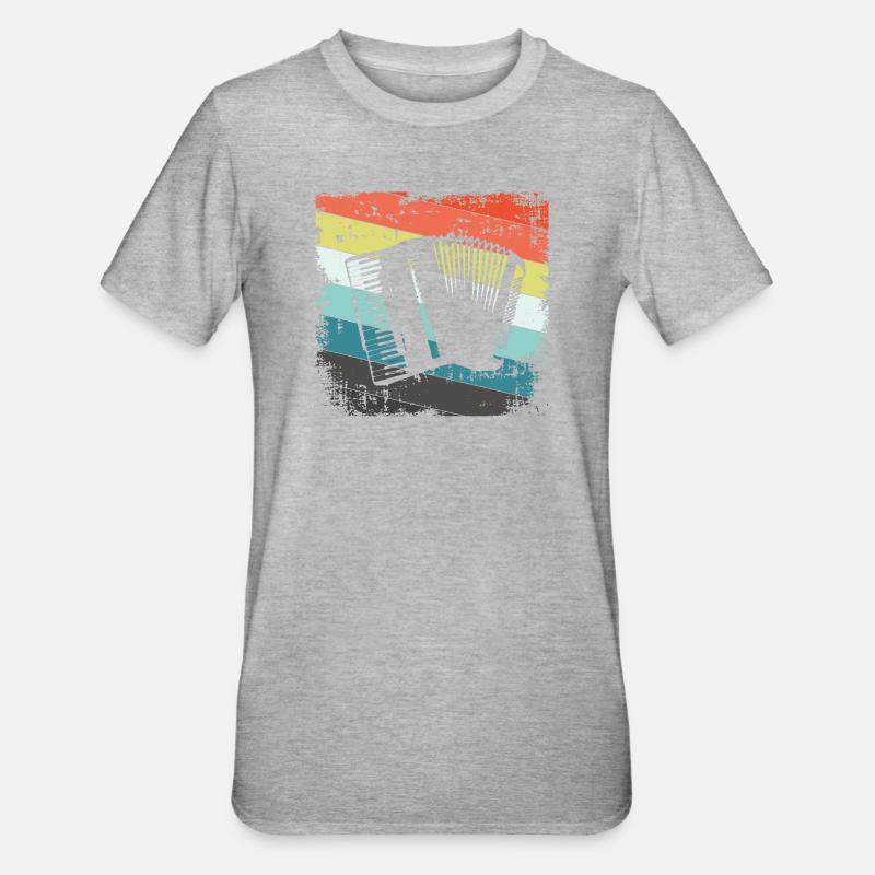 Accordéon Harmonica - T-shirt polycoton Unisexe - gris chiné