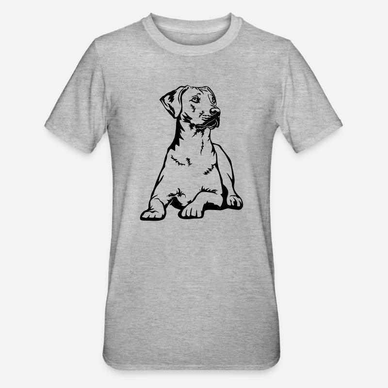 Rhodesian Ridgeback - T-shirt polycoton Unisexe - gris chiné