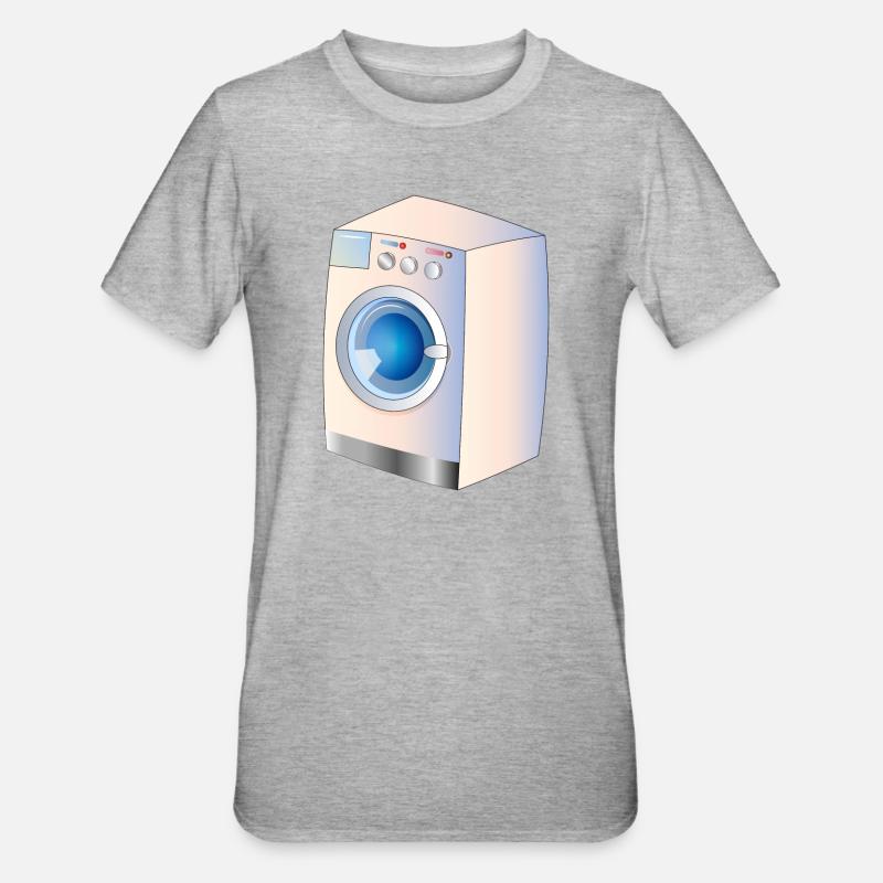 Washing machine in comic style for fresh ideas - Unisex Polycotton T-Shirt - heather grey