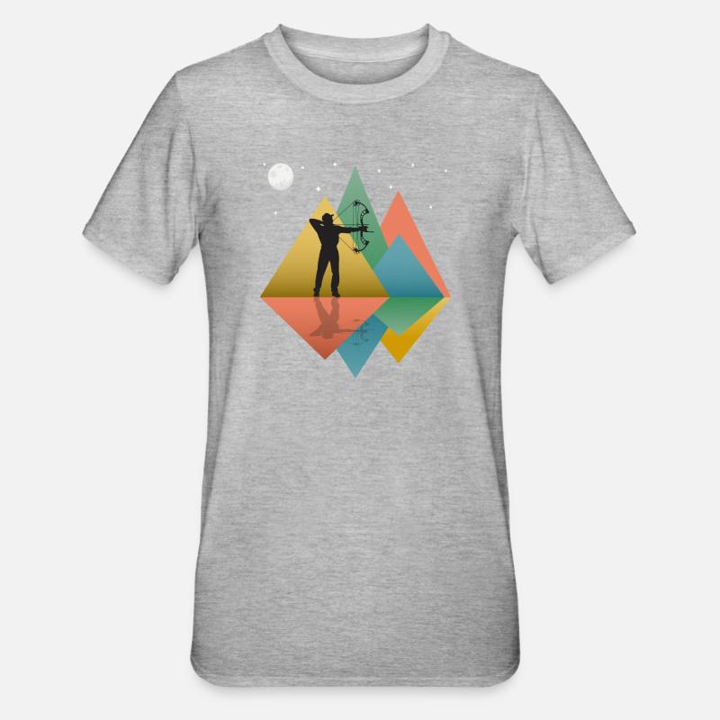 Bogenschießen Herren - Compound Bogen - Unisex Polycotton T-Shirt - Grau meliert