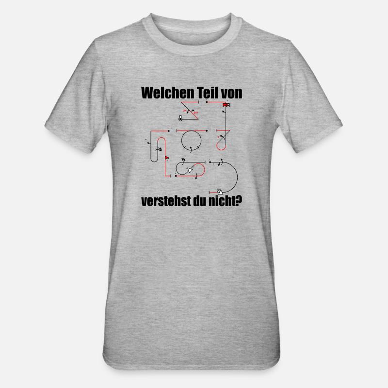 Aresti Symbole Kunstflug Programm Modellpilot - Unisex Polycotton T-Shirt - Grau meliert