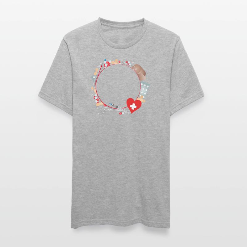 Erste Hilfe Set oder Reiseapotheke als Rahmen Unisex Polycotton T-Shirt