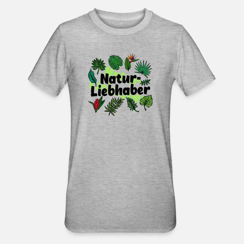 Statement Mutter Natur - Unisex Polycotton T-Shirt - Grau meliert