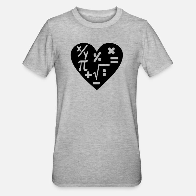 Math arithmetic - Unisex Polycotton T-Shirt - heather grey