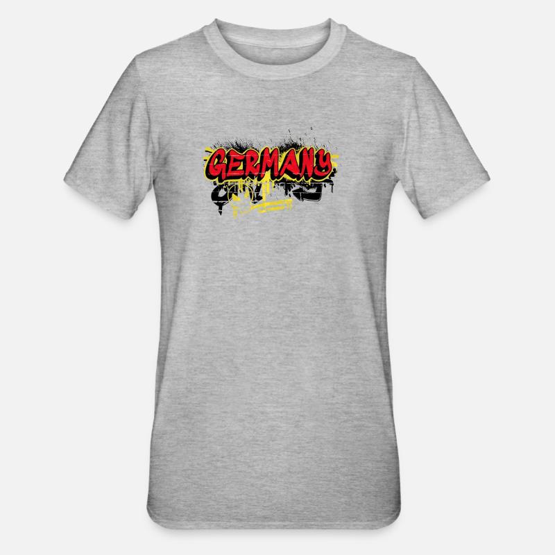 Drapeaux graffitis allemands - T-shirt polycoton Unisexe - gris chiné
