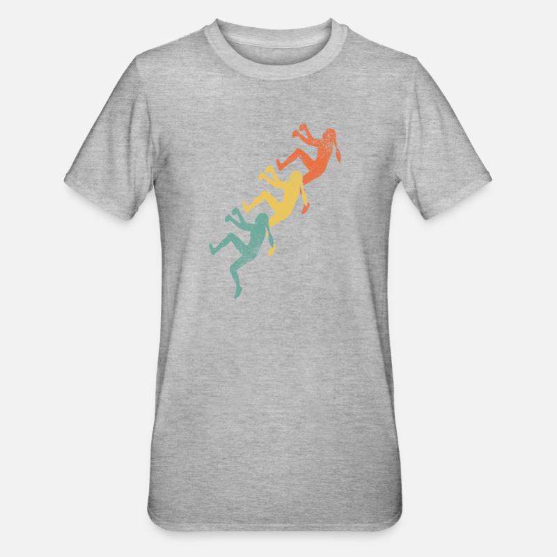 Klettern Mädchen Kletterer - Unisex Polycotton T-Shirt - Grau meliert