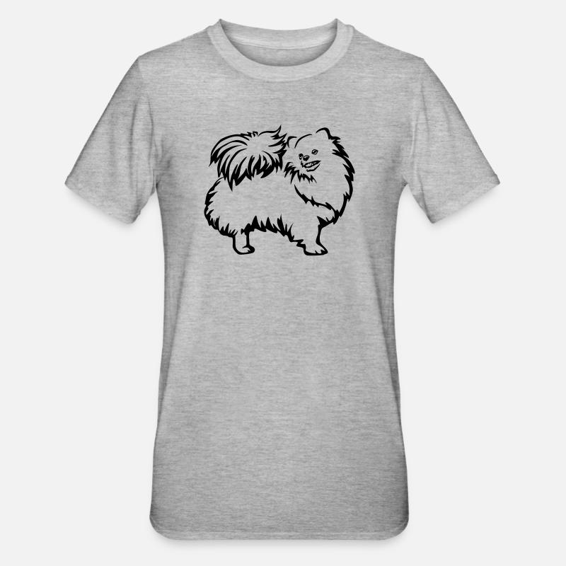 Dwarf spitz - Unisex Polycotton T-Shirt - heather grey