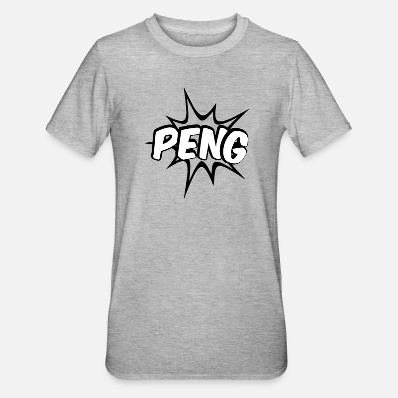 Peng Comic Design - T-shirt polycoton Unisexe - gris chiné
