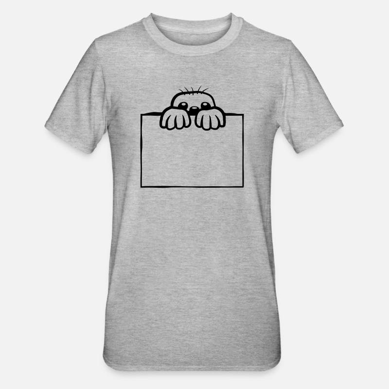 Conception de taupe de bouclier - T-shirt polycoton Unisexe - gris chiné