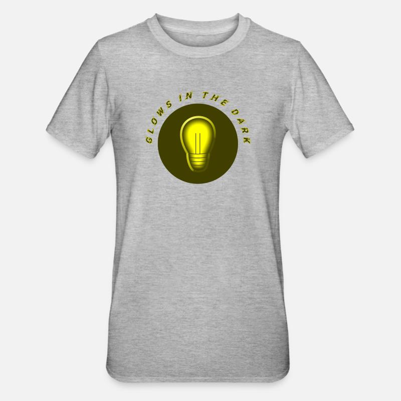 leuchtet im Dunkeln electro Strom Problem - Unisex Polycotton T-Shirt - Grau meliert