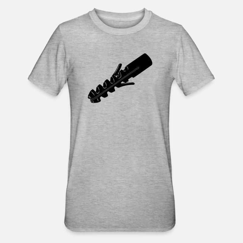 Fiche murale pour vis - T-shirt polycoton Unisexe - gris chiné