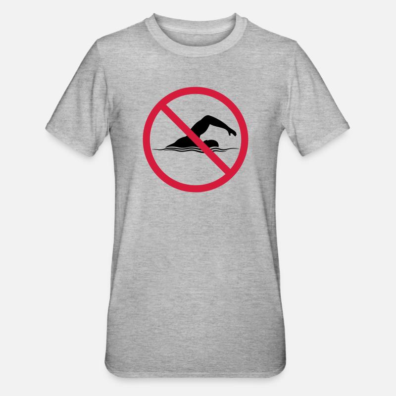 Nage de bouclier interdite - T-shirt polycoton Unisexe - gris chiné